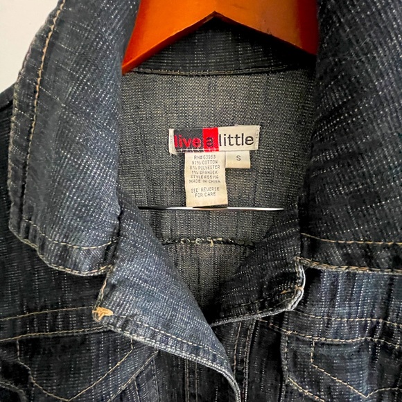 Live a little denim jacket from nordstroms size small - Picture 2 of 11